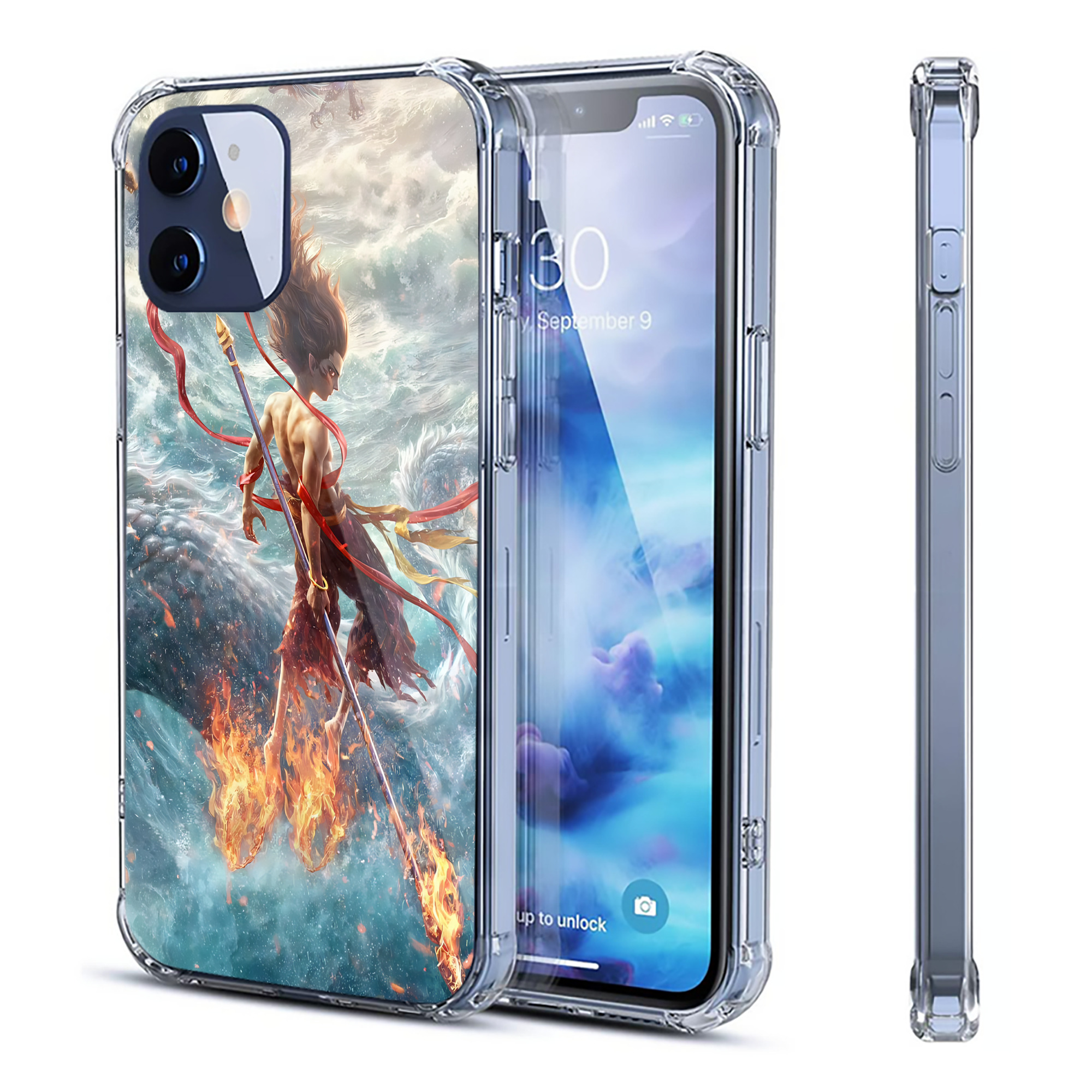 （画像用） Ne Zha 2 ナタ 魔童の大暴れ 【iPhone 12シリーズ対応】透明スマホケース（クリアソフトケース）